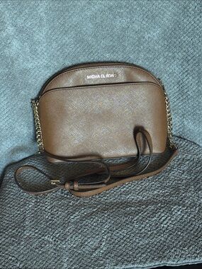 Michael Kors Cognac Saffiano Leather Crossbody with Gold Hardware- Taking Offers
